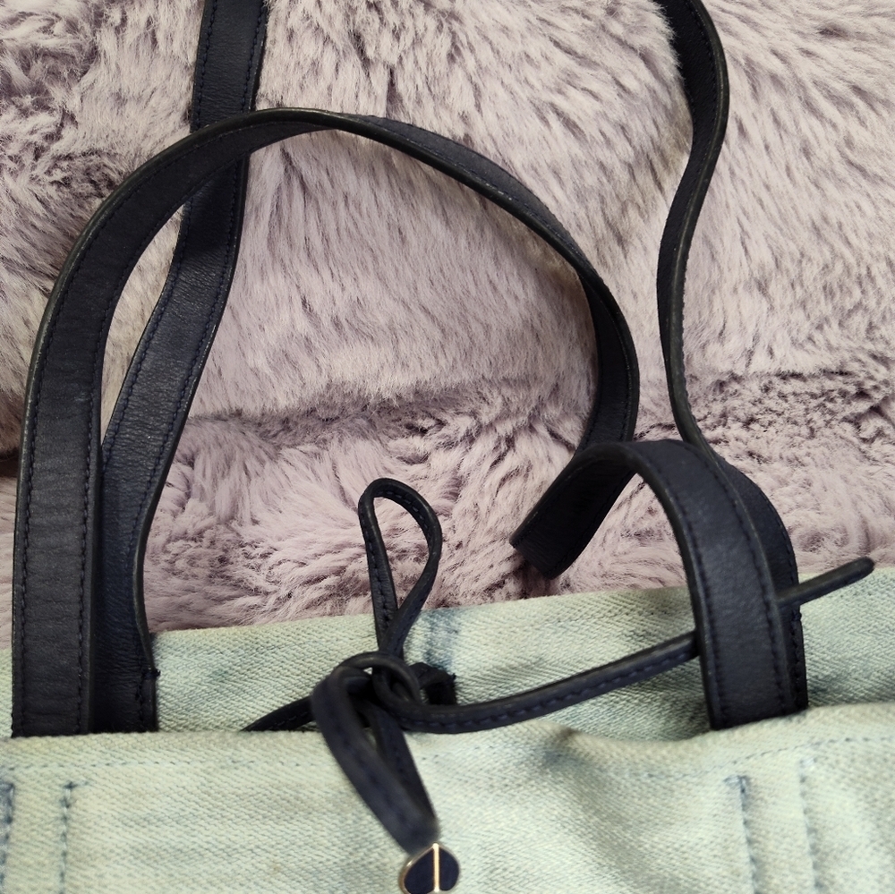 Kate Spade Vintage Sam Large Denim Pocket Tote Bag - Picture 5 of 14
